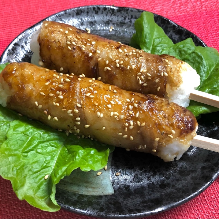 お家で簡単❤️肉巻きスティックおにぎり